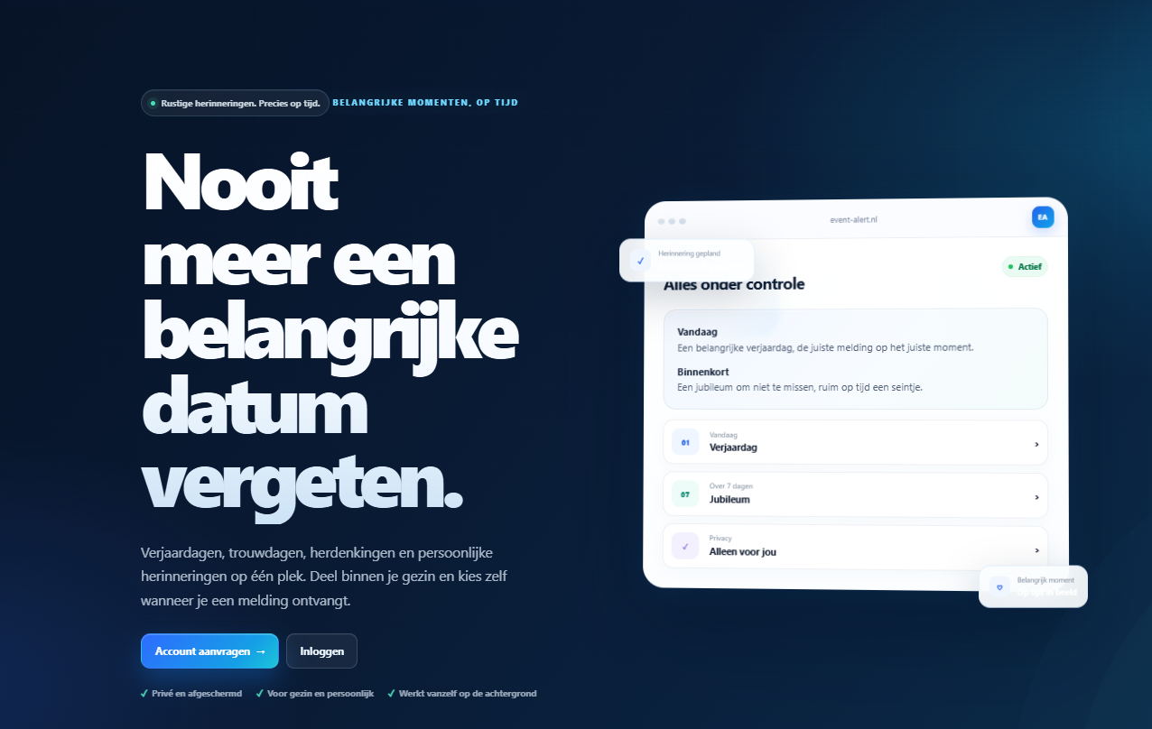 Event Alert – belangrijke momenten in beeld