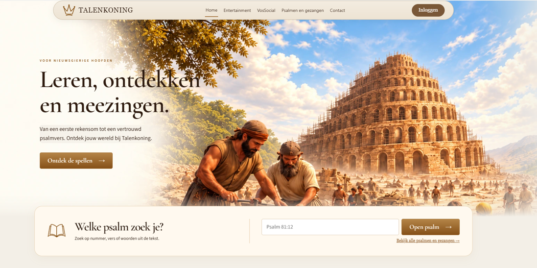 Talenkoning — leren, ontdekken en meezingen