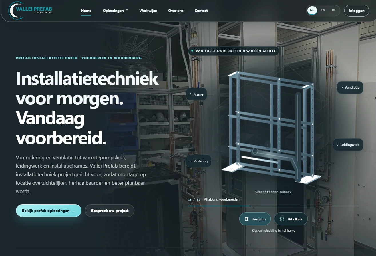 Vallei Prefab – Maatwerk website