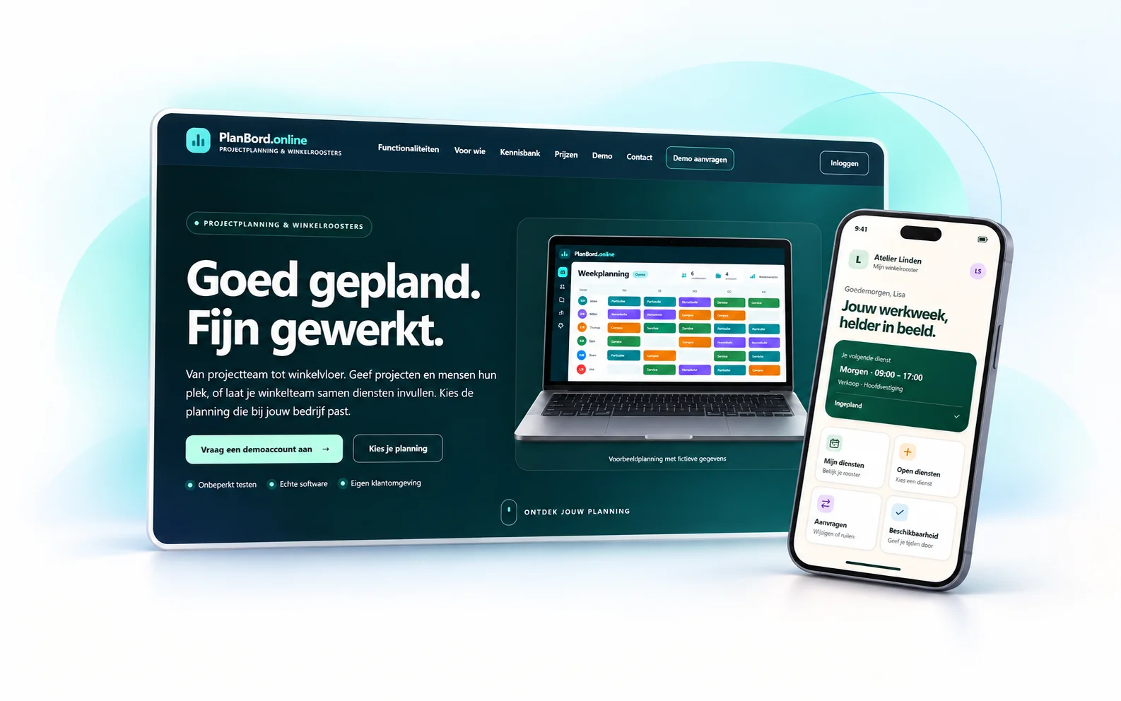 PlanBord.online, projectplanning en winkelroosters